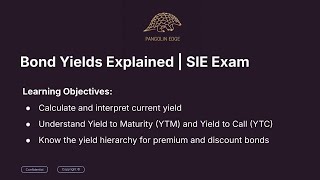 Bond Yield Explained for the SIE Exam