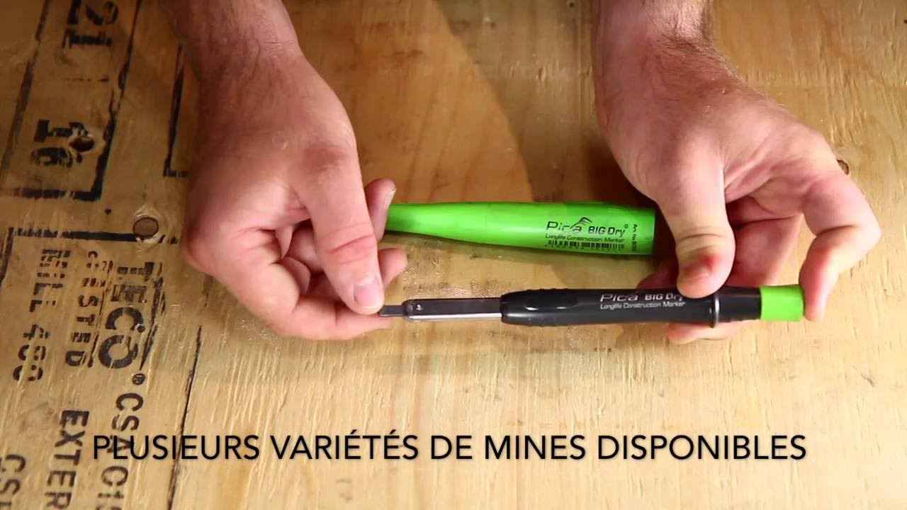 Crayon Pica Big Dry Critique en français (Pica carpenter pencil review) 