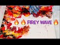 UNBELIEVABLY Stunning FIREY WAVE WITH A DIFFERENCE MUST SEE EASY DIY HOME ART ON CANVAS