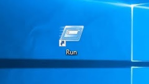 Create Run Command Shortcut on Windows 10 Desktop