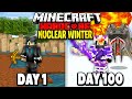 I Survived 100 Days in a Nuclear Winter on Minecraft.. Here's What Happened..