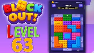 Block Out! - Color Sort Puzzle level 63 | all parts gameplay walkthrough solution