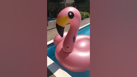 Giant Rose Gold Flamingo Float