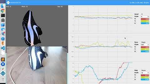 SmartShoe Insoles | MPU-9250 Mongoose OS IMU viz