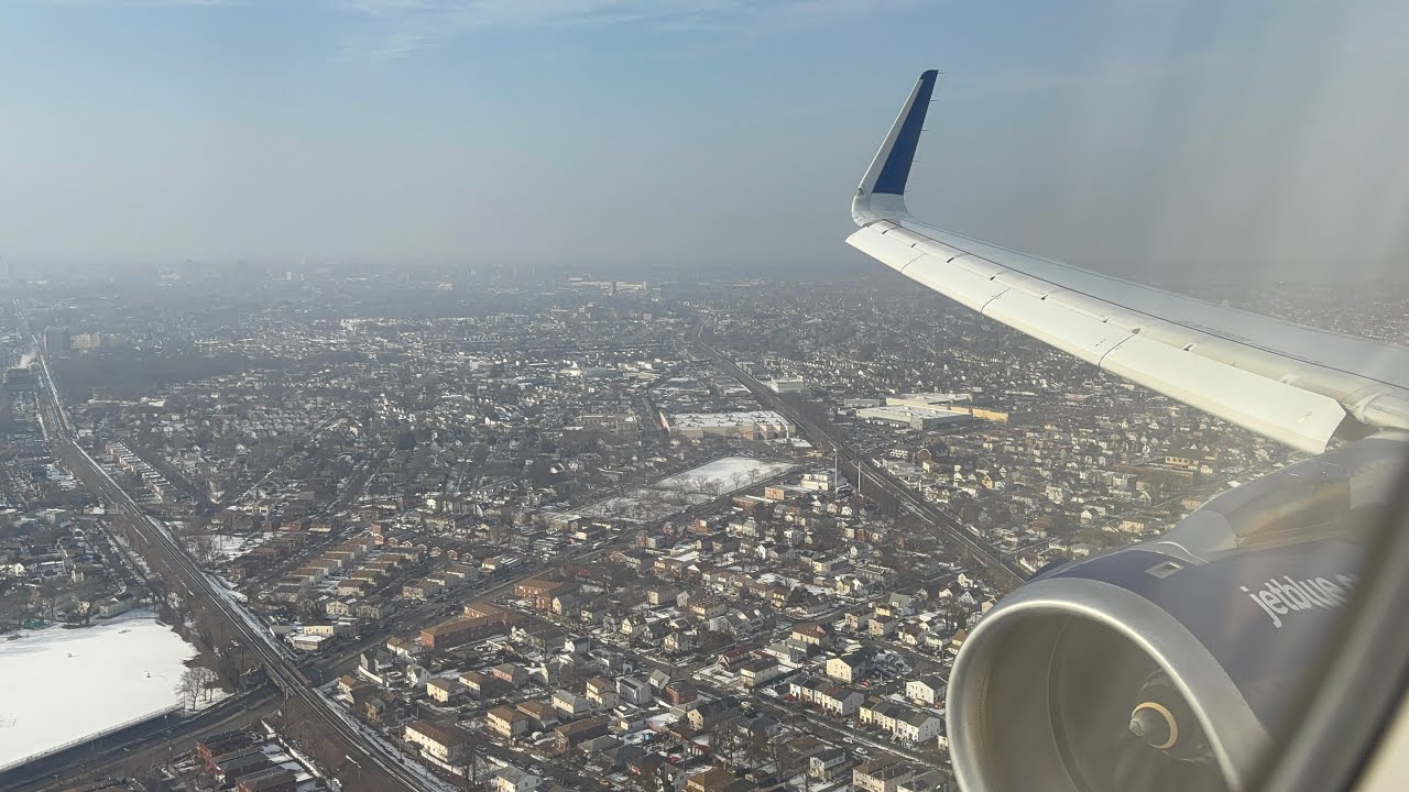JetBlue A321 Hazy Afternoon Landing into JFK
