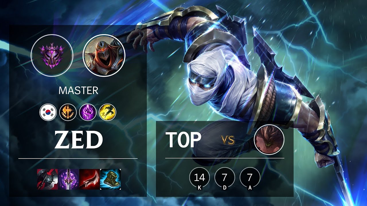 Zed Top vs Malphite - KR Master Patch 10.15
