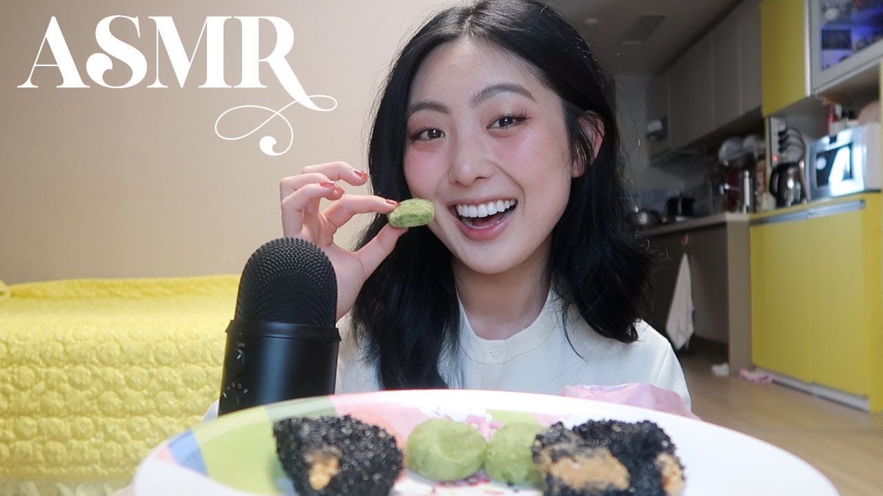ASMR MOCHI 🍡🌸 (eating sounds)