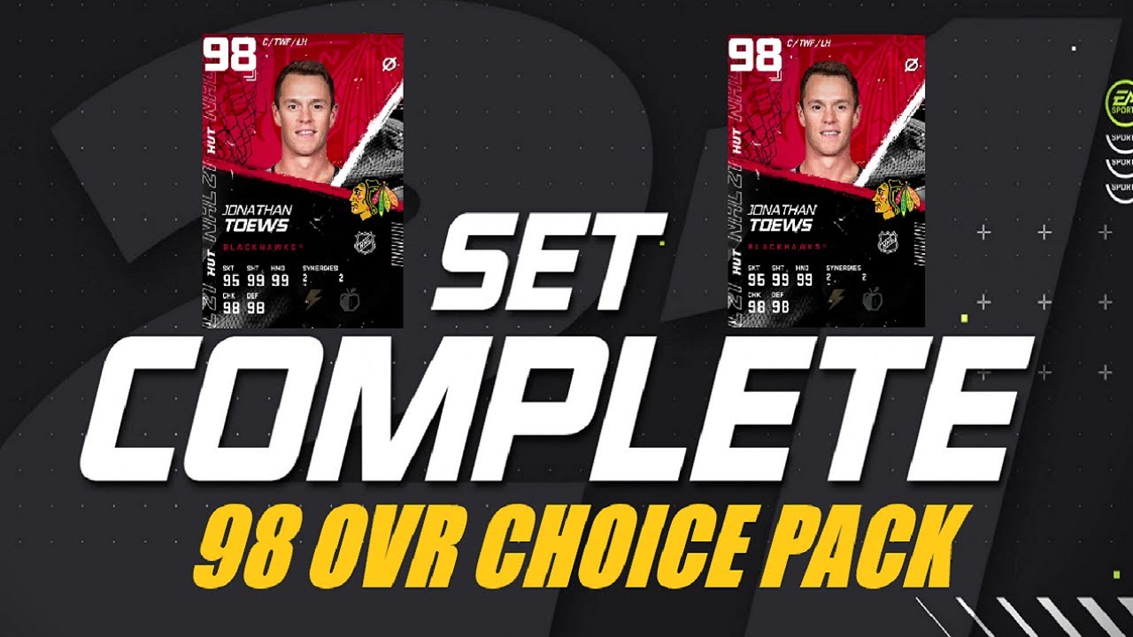 JONATHAN TOEWS 98 OVR CHOICE PACK | NHL 21 | HIGHLIGHTS