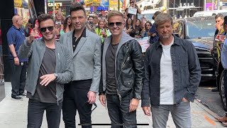 Westlife band seen greeting fans in NYC!