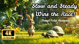 🐇slow and steady wins the race The Hare and The Tortoise 🐢| Moral Story | Animated Short Story