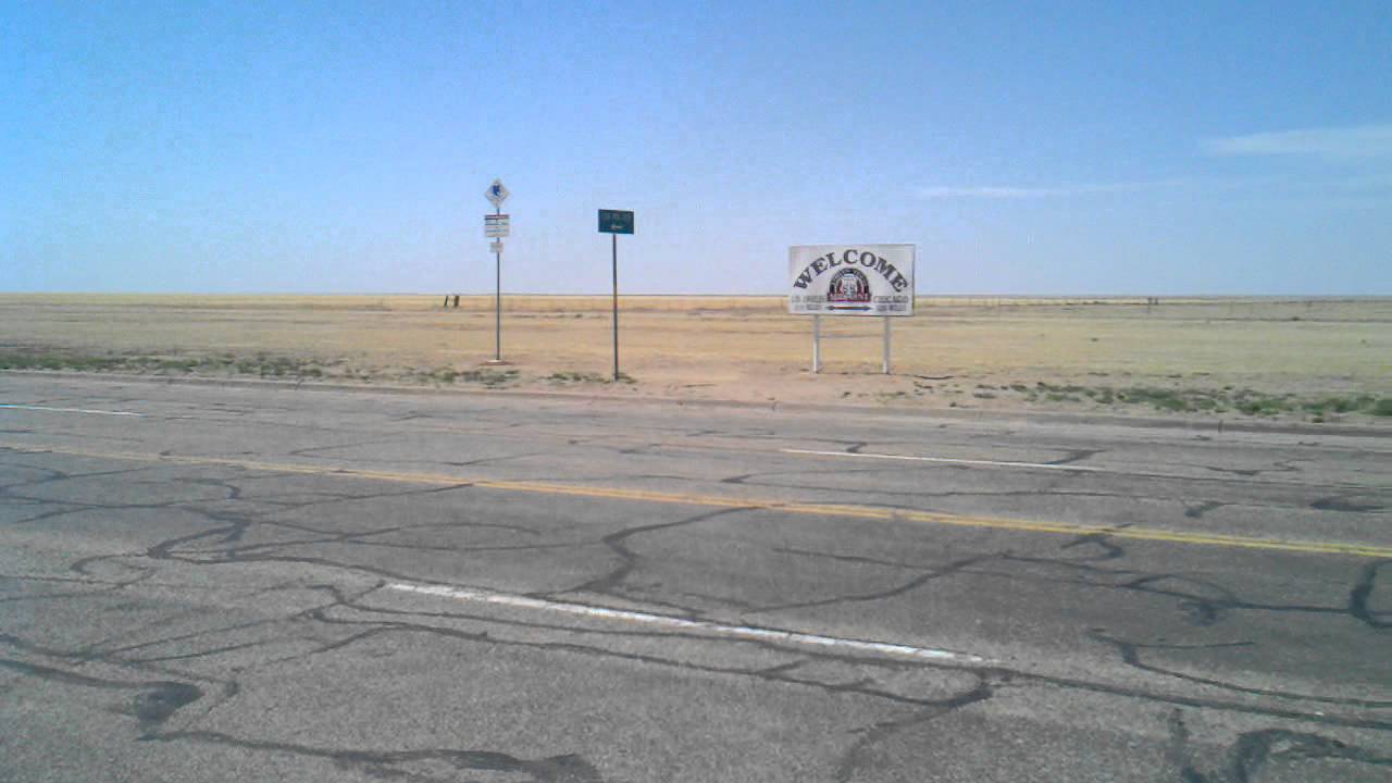 At the Mid-Point Cafe in Adrian, TX