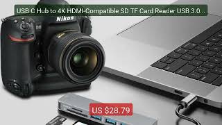 USB C Hub to 4K HDMI-Compatible SD TF Card Reader USB 3.0 2.0 ... — Best Buy 2026 | Great Quality!