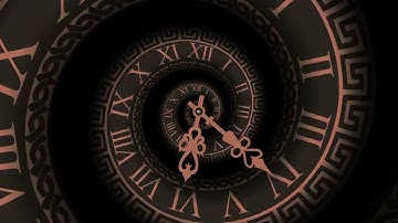 "Hypnotic Time Loop VJ Visuals in 4K | Infinite Clock Spiral |  Abstract Tunnel Animation"