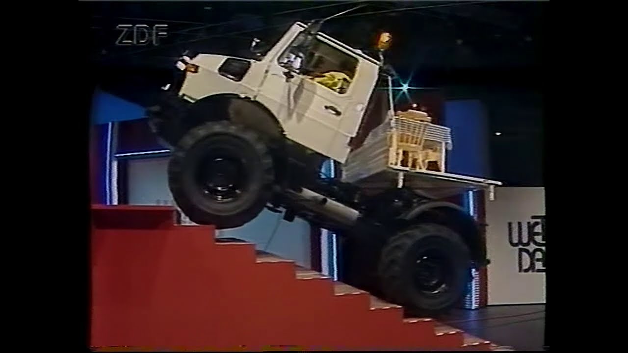 Wetten Dass...?! UNIMOG Treppenwette 1989