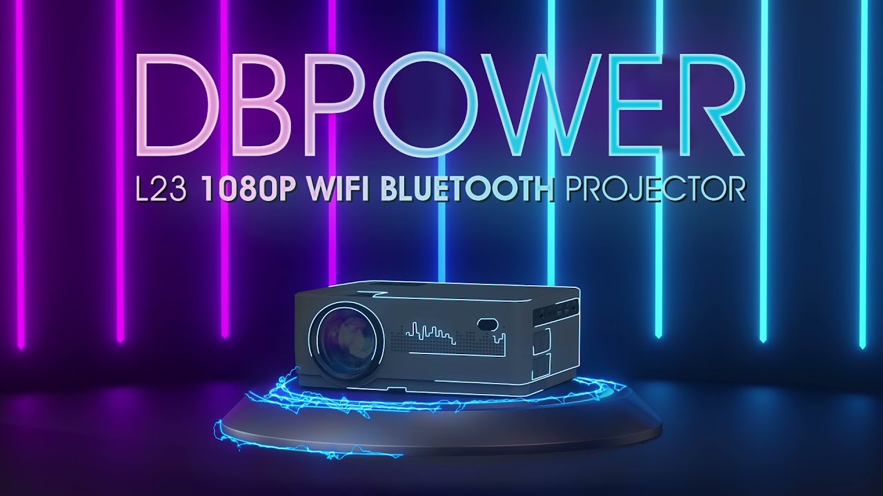 DBPOWER L23 9000L HD Native 1080P Projector, Zoom & Sleep Timer