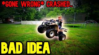 I Gave Lil Bro my FIRST Four Wheeler...