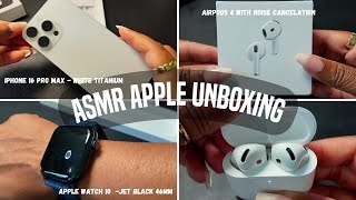 Asmr Apple Unboxing Iphone 16 Pro Max White Anium Apple Watch 10 Jet Black 46Mm Airpods 4