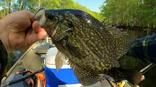 Post spawn Crappie fishing between the rain storms