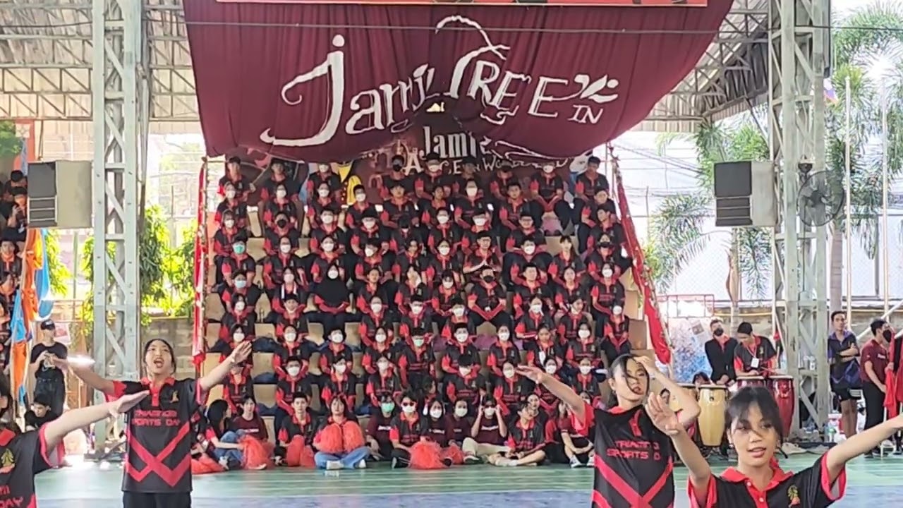 เกาะติด กองเชียร คณะจามจุรี (สีแดง) งาน#เบญจรงค์เกมส์ 11พย2565  เตรียมอุดมศึกษาน้อมเกล้า