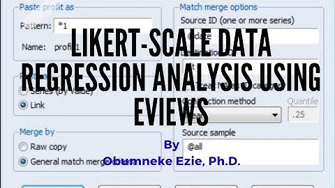 EViews: LIKERT-SCALE Data Regression Analysis using EViews