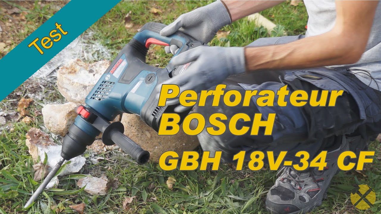 Test - Perforateur sans-fil Bosch GBH 18V-34 CF - YouTube