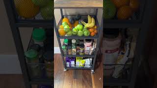 Rolling kitchen storage rack #storagehack #kitchenstorage #rollingstorage #organization