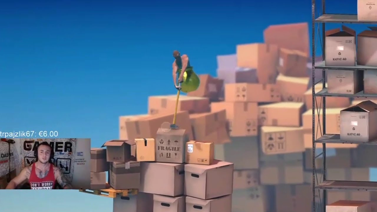 2SekundovyMato chytá rage pri hraní Getting over it !