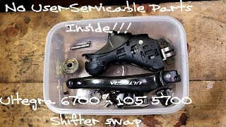 Shimano Ultegra 6700 - 105 5700 Shifter Swap - YouTube