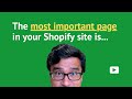 What is the most important page on a Shopify site?