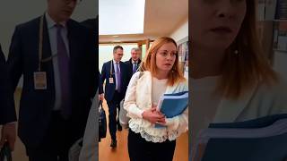 Giorgia Meloni at the meetimg Vs Putin meeting 👿🔥