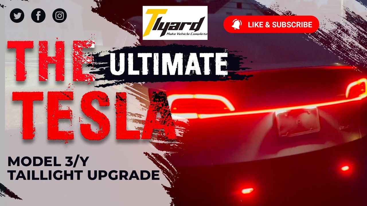 Ultimate Tesla Model 3/Y Taillight Upgrade Full-Width Strip Through Shape Taillight 