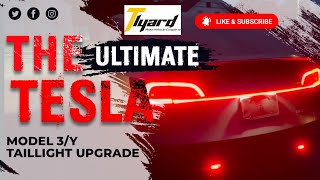 Ultimate Tesla Model 3/Y Taillight Upgrade Full-Width Strip Through Shape Taillight #tlyard #tesla