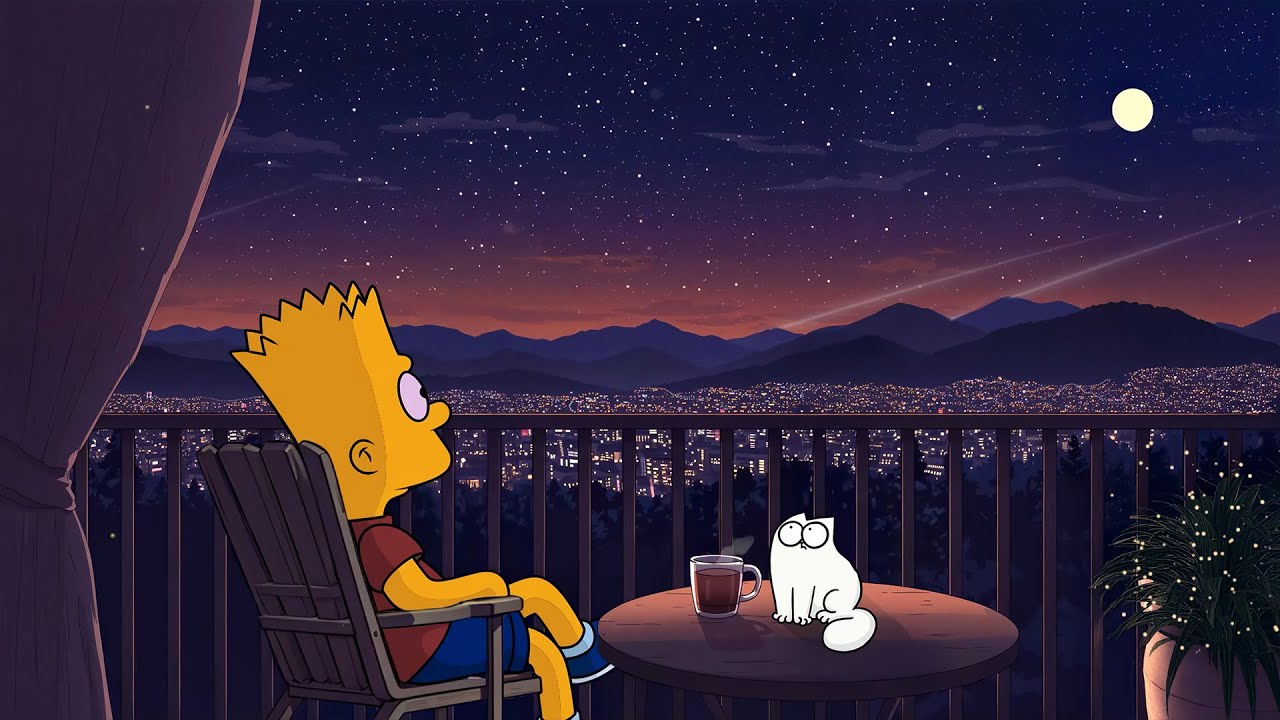 Late Night on Balcony 🌆 Chill Lofi Beats [Focus / Stress-Free / Anxiety Relief]