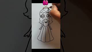 DRAWING AND COLORING PRINCESS BELLE #shorts