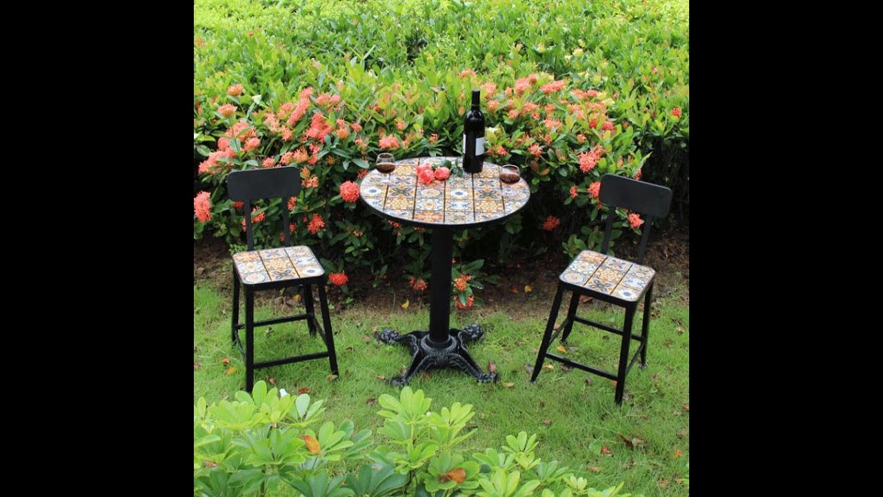 Wrought iron mosaic balcony able and chair outdoor leisure ... Wrought iron mosaic balcony able and chair outdoor leisure ... on Outdoor Living Iron Mosaic id=63095
