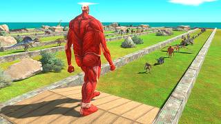 Colossal Titan Rescues Armored Titan from the Unit Maze - Animal Revolt Battle Simulator screenshot 2