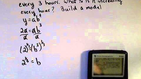 Doubling Time - Find the Hourly Increase