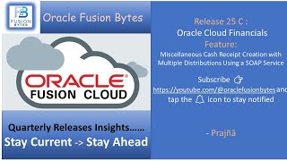 Miscellaneous Cash Receipt Creation with Multiple Distributions Using a SOAP Service