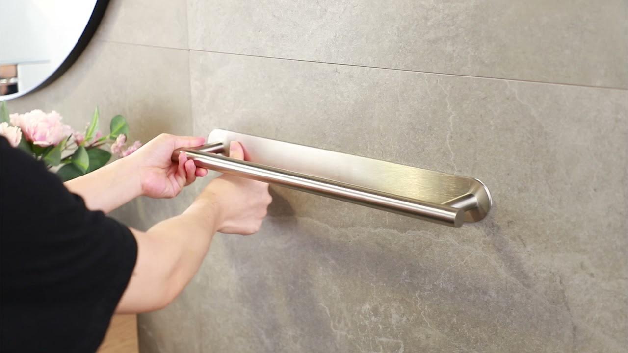 How To Install A Towel Bar Without Set Screw YIGII Adhesive Towel Bar