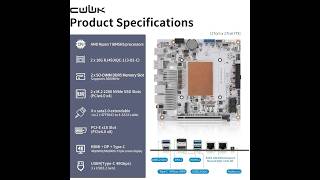 CWWK N7 NAS Motherboard 8 Bay with 2 x 10GbE RJ45 LAN, Ryzen 7 8845HS CPU