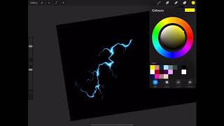 electricity animation effect made in procreate with iPad Pro screenshot 3
