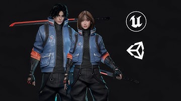 PREVIEW - Cyberpunk Street Fighter - GAME-READY 3D Character