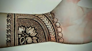 Beautiful Full Hand Lotus Negative Filling Henna Mehndi Design || New Mehndi Design For Front Hand