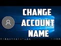 How To Change User Account Name On Windows 10