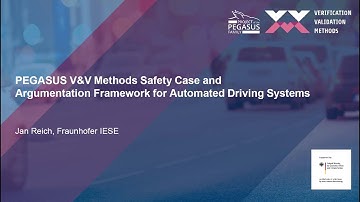 PEGASUS V&V Methods Safety Case and Argumentation Framework for Automated Driving Systems (J. Reich)