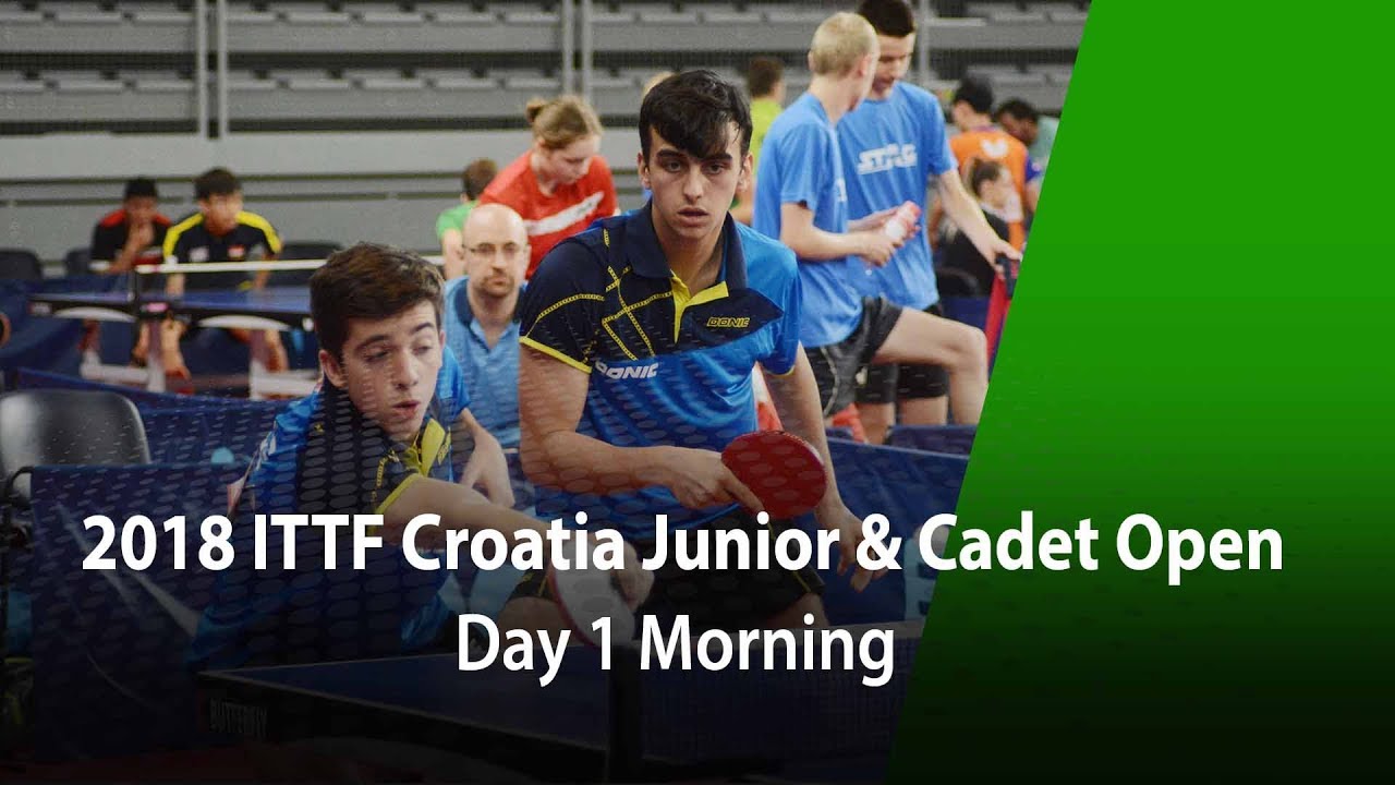 2018 ITTF Croatia Junior & Cadet Open - Day 1 (Morning) - YouTube