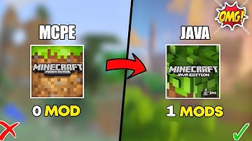 Minecraft Pocket Edition Convert Into Java Edition With Only 1 Mod !