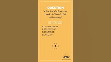 MCQ-106: What is default subnet mask of Class B IPv4 Addressing?