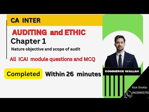 | CA Inter Audit | Chapter 1 |All ICAI Study Material Questions & MCQs ...