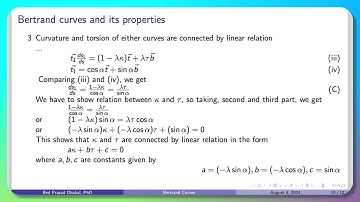 #bertrandcurves #properties